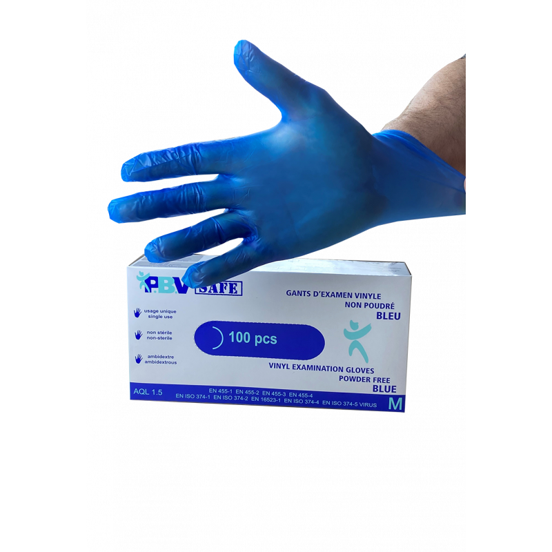 GANT naturel D'EXAMEN VINYLE NON POUDRE par boite de 100